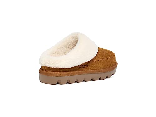 Koolaburra by UGG Women's TIZZEY Slipper, Chestnut, 7