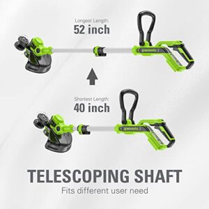 Greenworks 24V 12-Inch Cordless String Trimmer/Edger and Leaf Blower Combo Kit + 3 Bonus Spools, 2.0Ah Battery and Charger Included