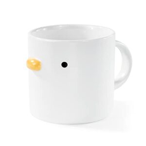 aountron coffee mug 14oz handcrafted ceramic duck shaped cute mugs with artisanal glaze,funny mugs,gift for coffee lovers and collectors