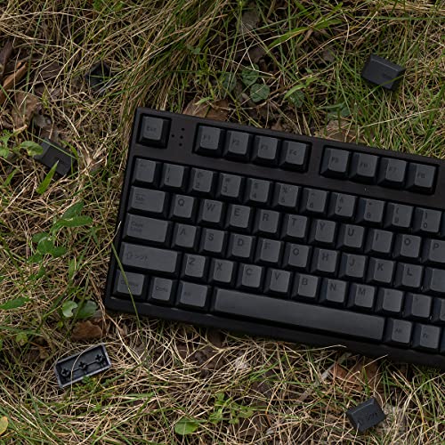 mintcaps PBT Gray Keycaps Set 144 Keys Cherry Profile DYE-Sub Custom ISO ANSI Keycaps for 61 64 87 104 108 Cherry MX Switches Mechanical Keyboards