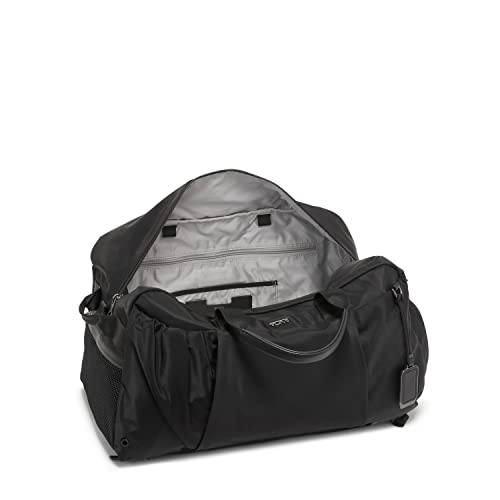 TUMI Voyageur Malta Duffel/Backpack - Premium Duffle Travel Bag Perfect for Gym or Weekend Trip - Black & Gunmetal Hardware