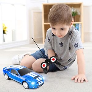 BDTCTK Remote Control 1/24 Ford Mustang Shelby GT500 RC Model Car, Toys for Kids and Adults Blue
