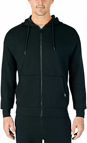 Eddie Bauer Mens Super Soft Heavyweight Full Zip Fleece Hoodie (as1, alpha, m, regular, regular, Black)