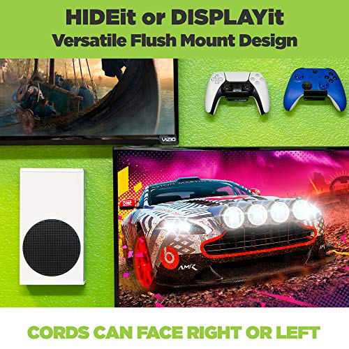 HIDEit Mounts Wall Mount for Xbox Series S - American Company - White Steel Mount for Xbox Series S - Wall Mount Kit Works with Xbox Series S - Patented