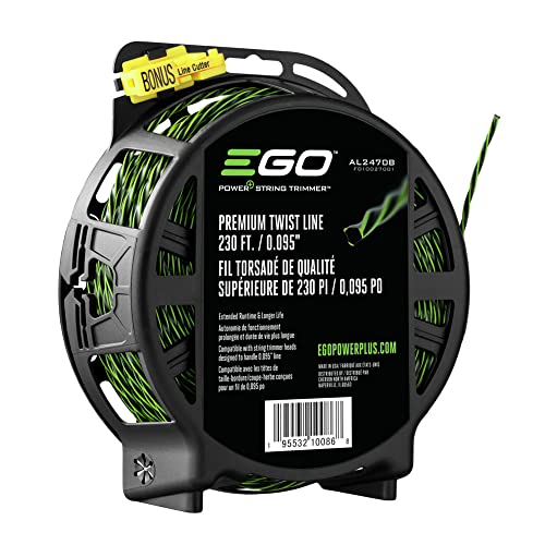 EGO AL2470B Premium Twist String, bi-component trimmer line (bulk package), Green