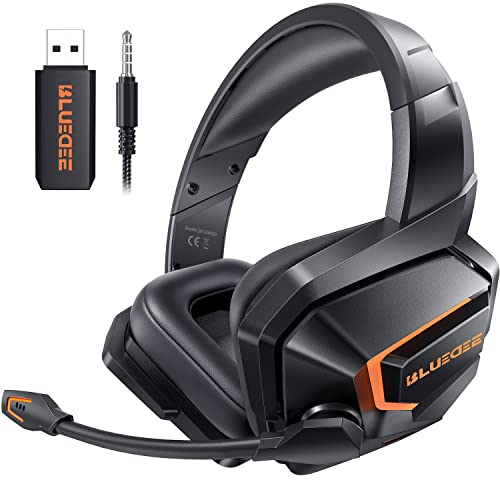 DEEBOX Wireless Gaming Headsets with Mic for PC PS4 PS5 Playstation 4 5, Bluetooth USB Gamer Headphones with Noise Cancelling Microphone for Computer Laptop PC Mac