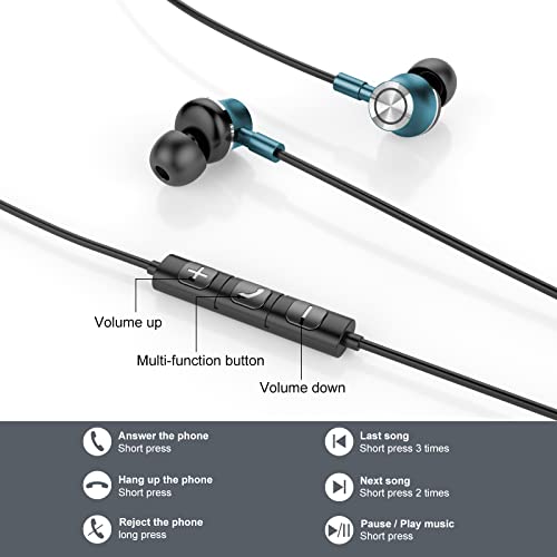 USB C Wired Earbuds, in Ear Earphones USB Type C Headphones for Laptop with Microphone, Magnetic Noise Canceling Headset Compatible for PC iPad Pro Samsung MacBook