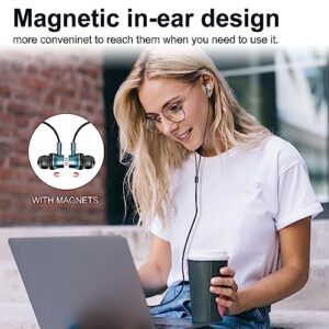 USB C Wired Earbuds, in Ear Earphones USB Type C Headphones for Laptop with Microphone, Magnetic Noise Canceling Headset Compatible for PC iPad Pro Samsung MacBook