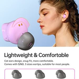 GIEC Mini Wireless Earbuds Big Bass Noise Cancelling Headphones Bluetooth 5.3 Small Ear Fit Light Earphones IPX5 Waterproof 48Hrs Playtime Stereo Ear Buds with Mic and Charging Case for iPhone/Android