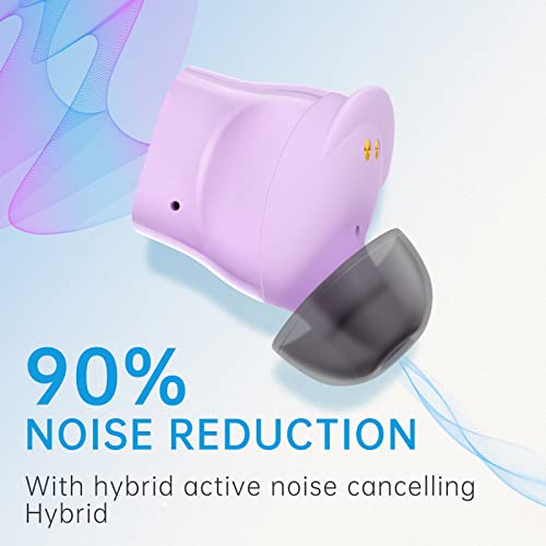 GIEC Mini Wireless Earbuds Big Bass Noise Cancelling Headphones Bluetooth 5.3 Small Ear Fit Light Earphones IPX5 Waterproof 48Hrs Playtime Stereo Ear Buds with Mic and Charging Case for iPhone/Android