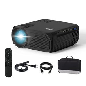 living enrichment mini projector with bluetooth, upgraded 1080p hd supported portable movie projector 9500l, portable projector with carry bag, compatible with hdmi vga usb for home outdoor movies