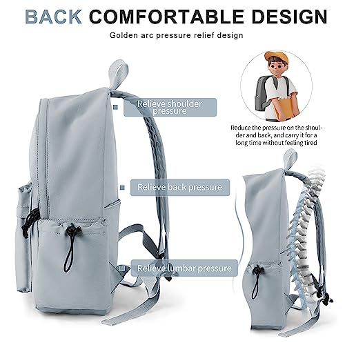 WEPOET Simple School Backpack For Girls Boys,Waterproof Bookbag For Women Men,College Student School Bag,Lightweight Travel Rucksack Casual Daypack,Laptop Backpacks