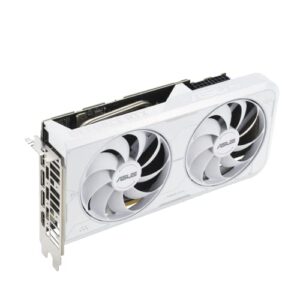 ASUS Dual NVIDIA GeForce RTX 3060 Ti White OC Edition Graphics Card (PCIe 4.0, 8GB GDDR6X Memory, HDMI 2.1, DisplayPort 1.4a, 2-Slot Design, Axial-tech Fan Design, 0dB Technology, and More)