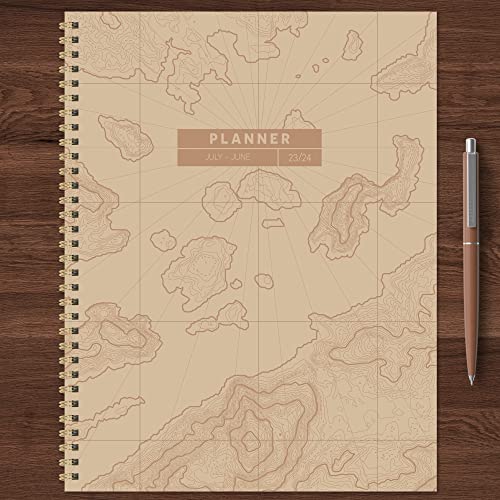 TF PUBLISHING July 2023 - June 2024 Map of The World Large Weekly Monthly Planner | TF Publishing 2023-24 Academic Planner Weekly/Monthly | Academic Calendar 2023-2024 Monthly