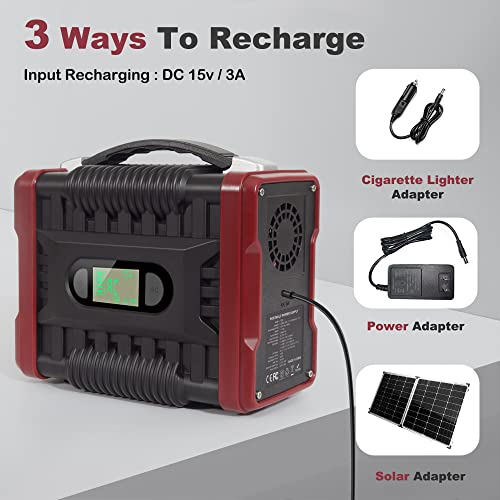 BXST Power Generator Portable Power Station Generator 222 Wh (60,000 mAh / 3.7 V) Solar Power Generator for Outdoors, On the Go, Travel & Camping Outdoor Emergency, Home use