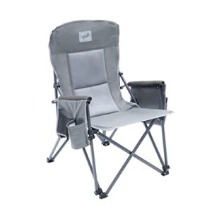 camphor designs heavy duty portable folding camping chair for adults with comfy padded backrest | for outdoor & sports, backpacking, beach, lawn, hunting, tailgating, fishing | supports 400 lbs