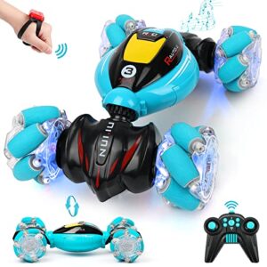 ddai rc cars gesture sensing stunt car - best gifts for boys 6-12 year old 360° rotating 4wd remote control car transform 2.4ghz hand controlled rc car birthday presents for kids age 7 8 9 10 11 yr