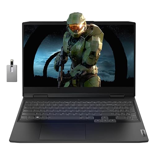 Lenovo IdeaPad Gaming 3 Gaming Laptop, 15.6" FHD 120Hz Display, AMD Ryzen 5 6600H, 32GB RAM, 1TB PCIe SSD, NVIDIA GeForce RTX 3050, Backlit Keyboard, Onyx Gray, Win 11, 32GB USB Card