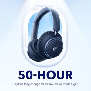 Soundcore by Anker Space Q45 Adaptive Active Noise Cancelling Headphones, Reduce Noise by Up to 98%, 50H Playtime, App Control, LDAC Hi-Res Wireless Audio, Comfortable Fit, Clear Calls (Renewed)