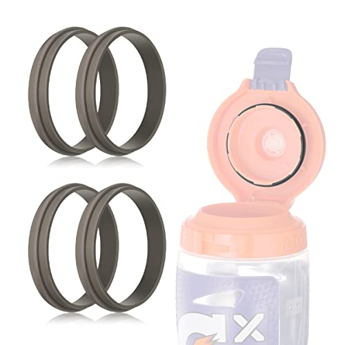 AIEVE 4 Pack Replacement Gasket Rubber Seal for Gatorade Water Bottle, Silicone Lid Seal Replacement for Gatorade Gx Hydration System Bottle, Replacement Part for Gatorade GX Bottle