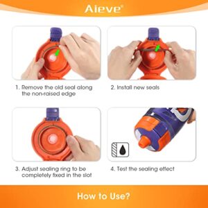 AIEVE 4 Pack Replacement Gasket Rubber Seal for Gatorade Water Bottle, Silicone Lid Seal Replacement for Gatorade Gx Hydration System Bottle, Replacement Part for Gatorade GX Bottle