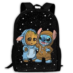 jisecot cartoon 17 inch laptop backpack travel bookbag durable large school bag for teens travel camping sport