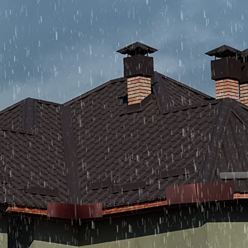 2 Pcs Gutter Valley Splash Guards 15.75 x 3.54 x 0.59 Inches Downspout Diverter Roof Rain Diverter with 20 Pcs Matching Gutter Screws Foldable Rain Gutter Guards for Corner House, Bent Style (Brown)