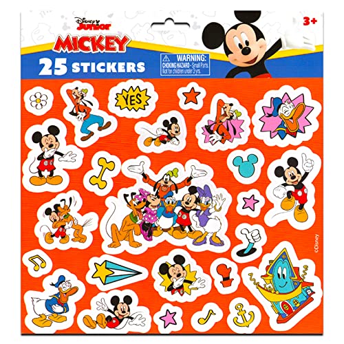 Mickey Mouse Mini Backpack for Toddler - Bundle with 11" Mickey Preschool Backpack, Water Pouch, Stickers, More | Mickey Mouse Small Backpack for Boys