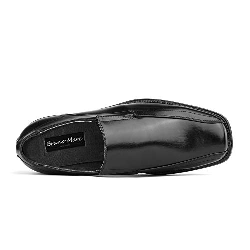 Bruno Marc Men's Leather Lined Dress Loafers Shoes, Black, Size 13W, Statewide-01