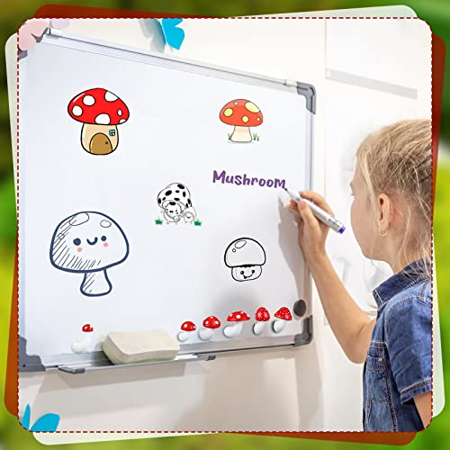 6 Pcs Mushroom Magnets for Fridge Kitchen Decor Magnets 3D Resin Refrigerator Magnet for Home Office Calendar Whiteboard Metal Furniture Decoration