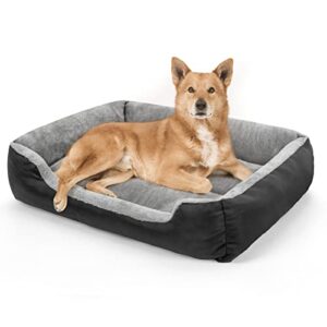 teodty dog beds for medium dogs, washable pet bed mattress comfortable, warming rectangle bed for medium and large dogs, cat pets