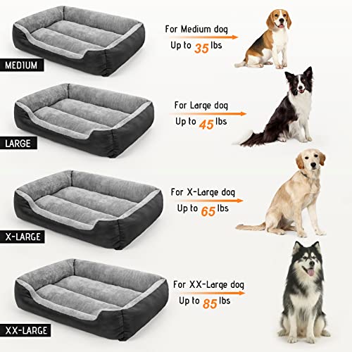 Teodty Dog Beds for Medium Dogs, Washable Pet Bed Mattress Comfortable, Warming Rectangle Bed for Medium and Large Dogs, Cat Pets