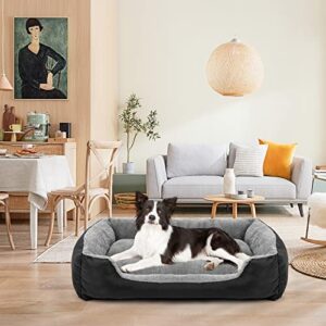 Teodty Dog Beds for Medium Dogs, Washable Pet Bed Mattress Comfortable, Warming Rectangle Bed for Medium and Large Dogs, Cat Pets