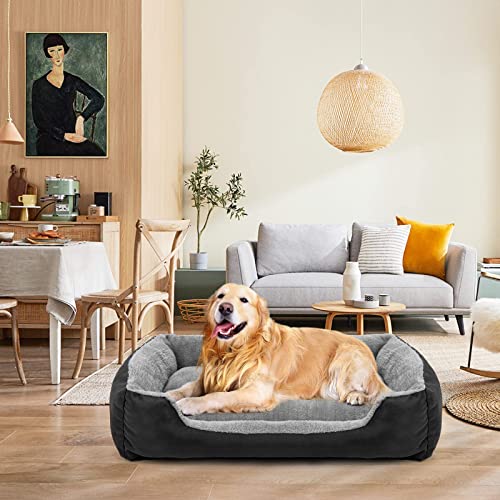 Teodty Dog Beds for Large Dogs, Washable Pet Bed Mattress Comfortable, Warming Rectangle Bed for Medium and Large Dogs, Cat Pets