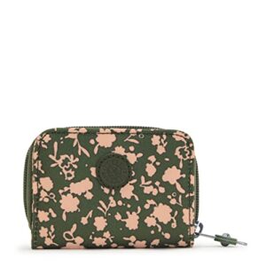 kipling women's tops wallet, compact, practical, nylon travel card holder, fresh floral