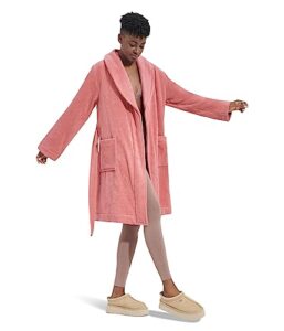 ugg women's lenore terry robe, horizon pink, l