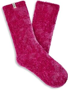 ugg women's leda cozy sock, solferino pink, one size