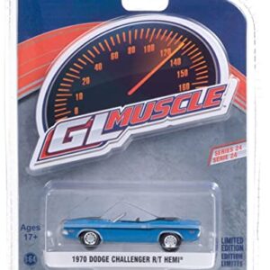 Greenlight 13290-B Greenlight Muscle Series 24 - 1970 Dodge Challenger Convertible - B5 Blue 1/64 Scale