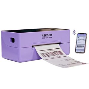 rekdom bluetooth label printer wireless thermal printer for shipping packages, compatible with iphone, android and windows, support amazon, ebay, etsy, usps, shopify and etc.