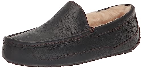 UGG Men's Ascot Discontinued Slipper, Dark Spice, 10