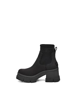ugg women's brooklyn chelsea fashion boot, black leather, 7