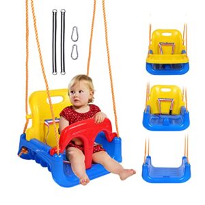redswing 4 in 1 baby swing seat with tray, toddler swing, anti-flip snug and secure detachable infants to teens kids swing seat for outdoor playground