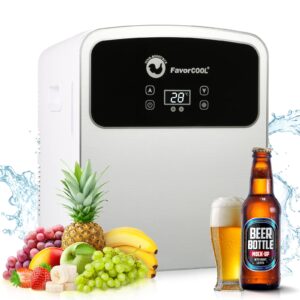 favorcool 13.5l compact refrigerator, single door mini fridge with digital thermostat display and control temperature, 12v ac/dc portable cooler warmer
