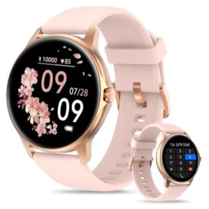 gydom smart watch for women answer/make call, 1.28" touch screen fitness tracker with blood oxygen/heart rate/sleep monitor, 100 sport modes, ip68 waterproof smartwatch for android iphone