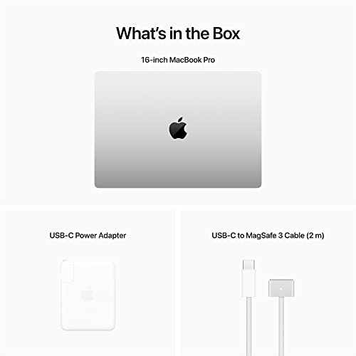Apple 2023 MacBook Pro Laptop M2 Pro chip with 12‑core CPU and 19‑core GPU: 16.2-inch Liquid Retina XDR Display, 16GB Unified Memory, 1TB SSD Storage. Works with iPhone/iPad; Silver