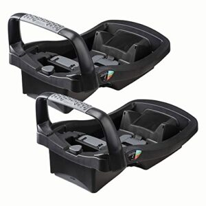 evenflo 6391700 safemax infant car seat base compatible with safemax & litemax, black (2 pack)