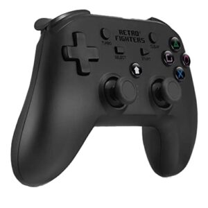 Retro Fighters Defender Bluetooth Controller Next-Gen PS3, PS4 & PC Compatible Wireless (Black)