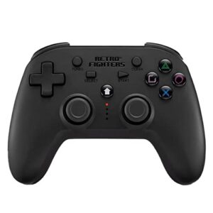 retro fighters defender bluetooth controller next-gen ps3, ps4 & pc compatible wireless (black)