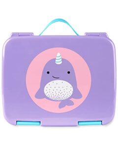 skip hop kids bento lunch box, ages 3+, zoo narwhal