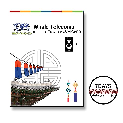 Whale Telecoms Korea Travelers SIM card/7days/Unlimited Data/High-Speed and Safe Local Network